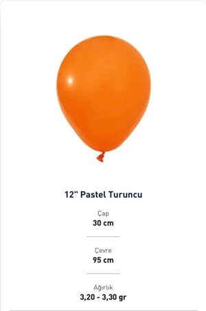 12'' PASTEL TURUNCU BALON EVİ 100'LÜ