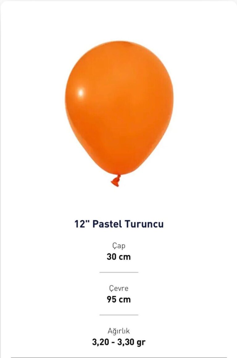 12'' PASTEL TURUNCU BALON EVİ 100'LÜ