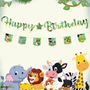 6'LI SAFARİ HAPPY BİRTHDAY KALOĞRAFİ UZAR BANNER SET 
