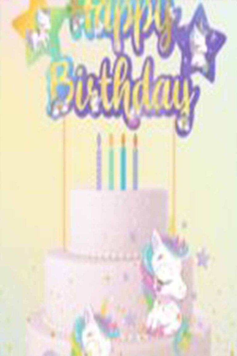 UNİCORN KAREKTER HAPPY BİRTHDAY PASTA SÜSÜ