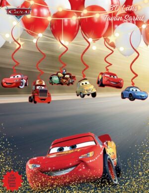CARS KAREKTERLİ 6’lı LÜKS TAVAN SÜSÜ