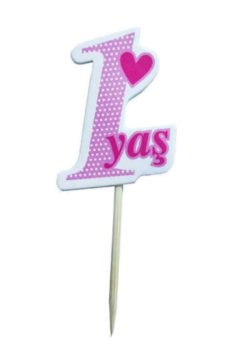 1 YAŞ DESENLİ KÜRDAN 20'Lİ PAKET PEMBE
