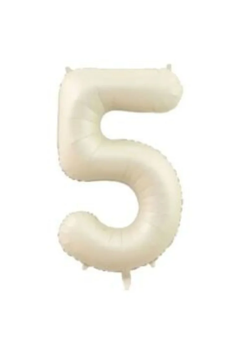 5- RAKAM 34 İNC KREM RENK FOLYO BALON 76 CM