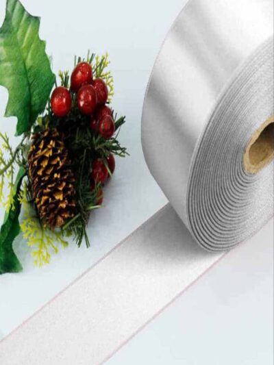 100 Metre Beyaz Saten Şerit Top