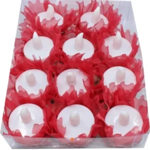 10'LU PAKET ALIM LEDLİ EL GÜLÜ KIRMIZI FIRFIRLI 12'Lİ