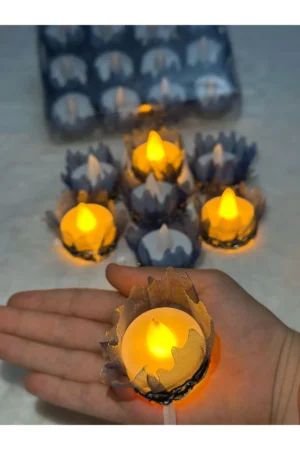 10'LU PAKET ALIM LEDLİ EL GÜLÜ LACİVERT FIRFIRLI 12’Lİ