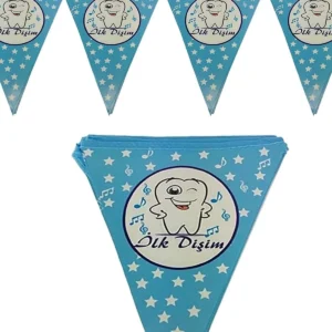 Bebek Parti İlk Diş Mavi Flama 10 Adet