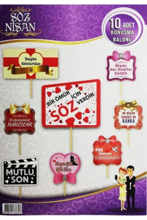 Söz Nişan Konsept Konuşma Balonu 10'Lu
