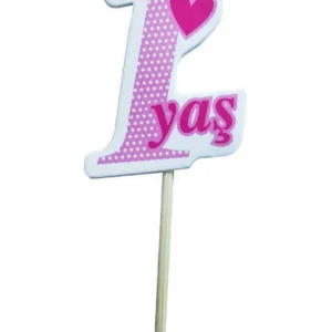 1 YAŞ DESENLİ KÜRDAN 20'Lİ PAKET PEMBE