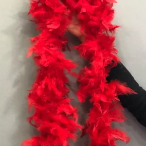 Kaz Tüyü Otriş Süsleme Malzemesi 2 Metre Kırmızı