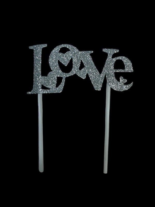 LOVE EVA SİMLİ ÇUBUKLU PASTA SÜSÜ