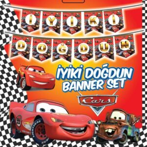 10'LU ALIM CARS İYİKİ DOĞDUN KARTON FLAMA