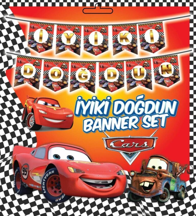 10'LU ALIM CARS İYİKİ DOĞDUN KARTON FLAMA