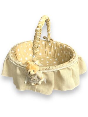 KREM AYICIKLI BEBEK  SEPETİ