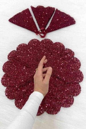 40x40 PULLU DESENLİ HALAY MENDİLİ 9 RENK - Görsel 4