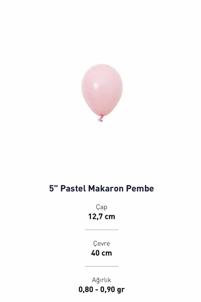 5” AÇIK PEMBE PASTEL BALON EVİ 100'LÜ