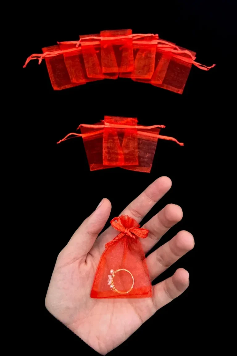 TÜL ÇEREZ KESESİ 5X7 CM KIRMIZI