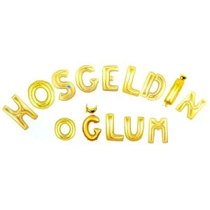 GOLD HOŞGELDİN OĞLUM FOLYO BALON