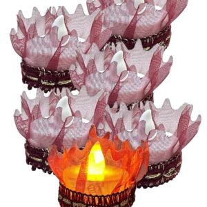 10'LU PAKET ALIM LEDLİ EL GÜLÜ BORDO FIRFIRLI 12’Lİ