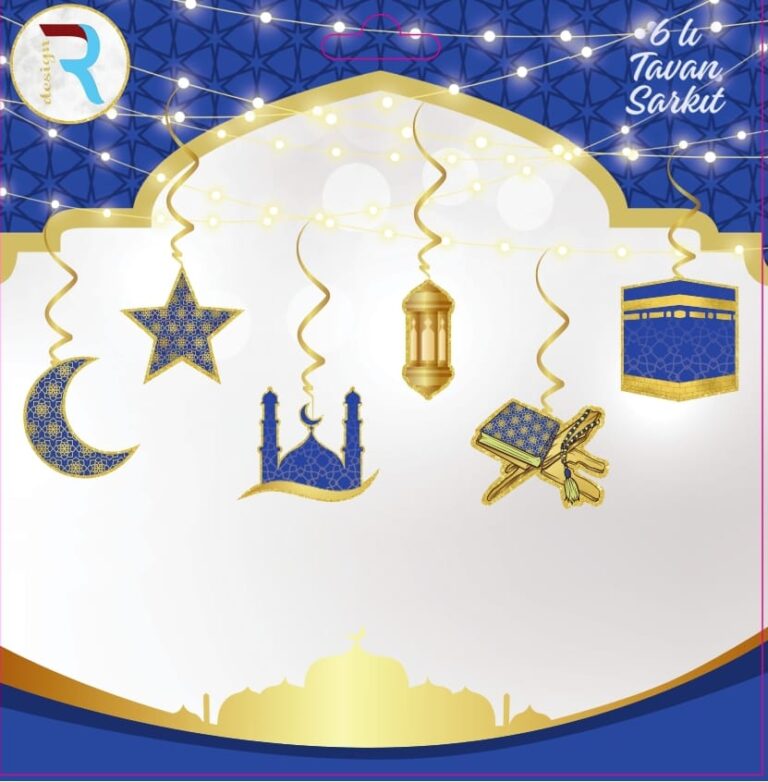 6'LI RAMAZAN AYI MAVİ TAVAN SARKIT