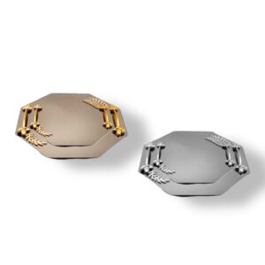 PETEK GOLD GÜMÜŞ YAPRAK MODEL NİŞAN TEPSİ 2'Lİ