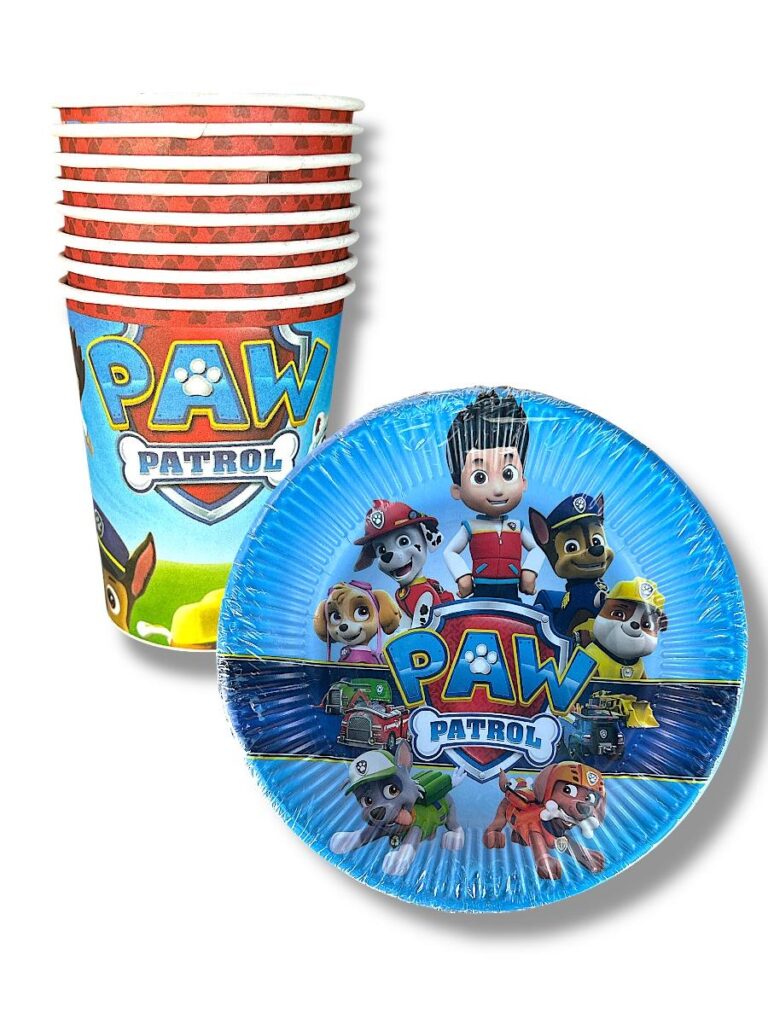 PAW PATROL KAREKTERLİ TABAK BARDAK 8'Lİ