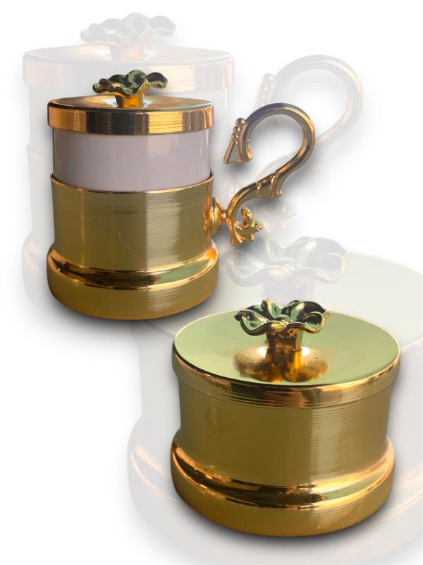 GOLD SİLİNDİR DAMAT FİNCANI LOKUMLUKLU