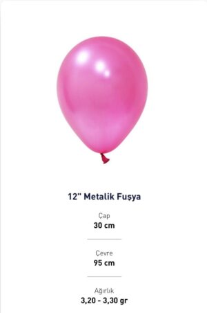 12” METALİK PEMBE BALON EVİ 100’LÜ