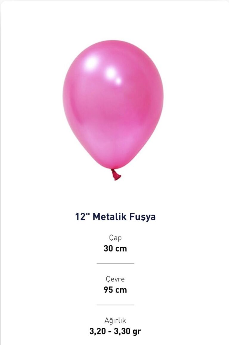 12” METALİK PEMBE BALON EVİ 100’LÜ