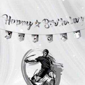6’LI SİYAH BEYAZ  HAPPY  BİRTHDAY KALOĞRAFİ UZAR BANNER SET