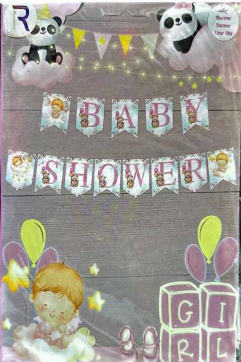 PEMBE BABY SHOWER BANNER UZAR SÜS