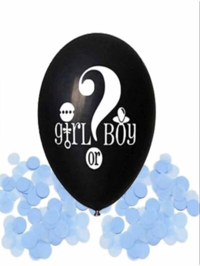 Cinsiyet Balonu Konfetili Mavi 18 İnç