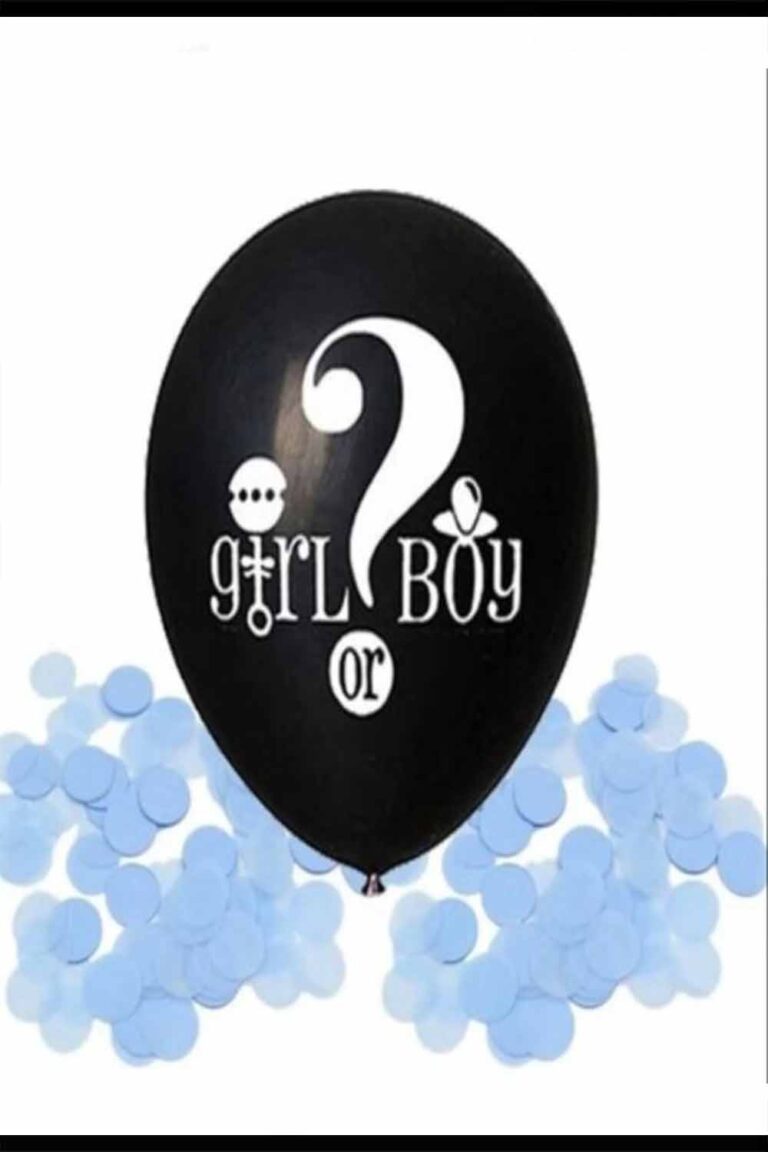 Cinsiyet Balonu Konfetili Mavi 18 İnç