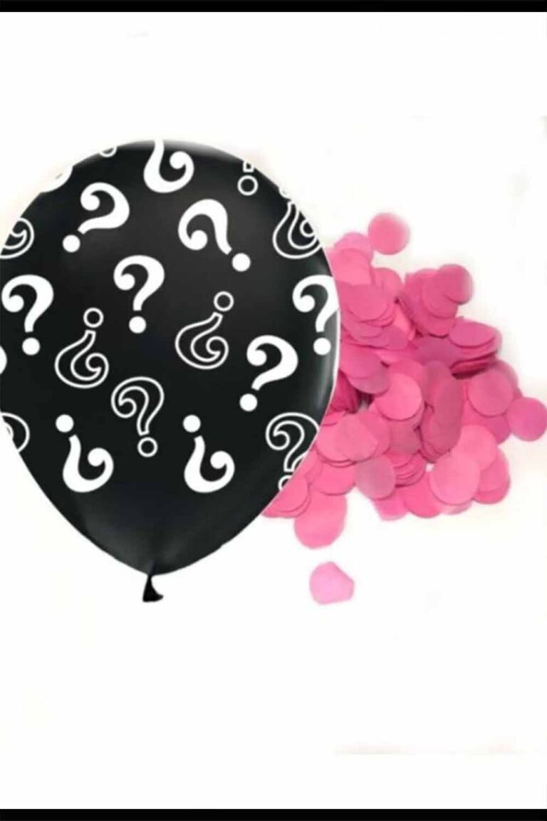 Cinsiyet Balonu Konfetili Pembe 18 İnç