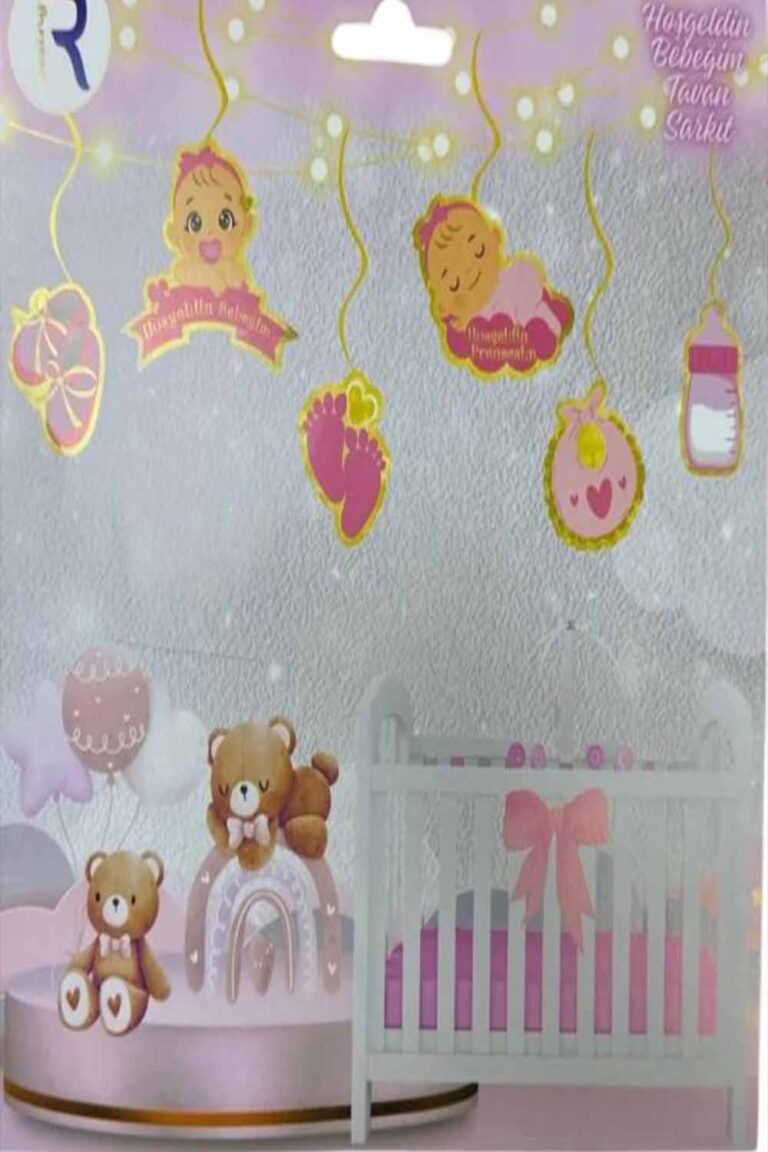 6'LI PEMBE HOŞ GELDİN PRENSESİM TAVAN SARKIT SÜSÜ