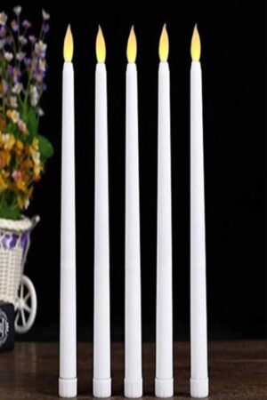 Ledli Şamdan Mum 28 Cm Gün Işığı
