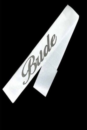 BRİDE BEYAZ ÜZERİ GÜMÜŞ BASKILI