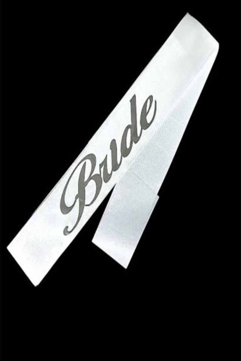 BRİDE BEYAZ ÜZERİ GÜMÜŞ BASKILI