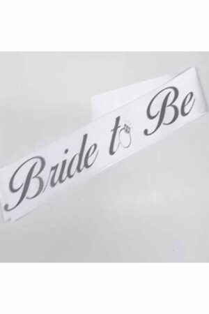 BRİDE TO BE BEYAZ ÜZERİ GÜMÜŞ İŞLEME