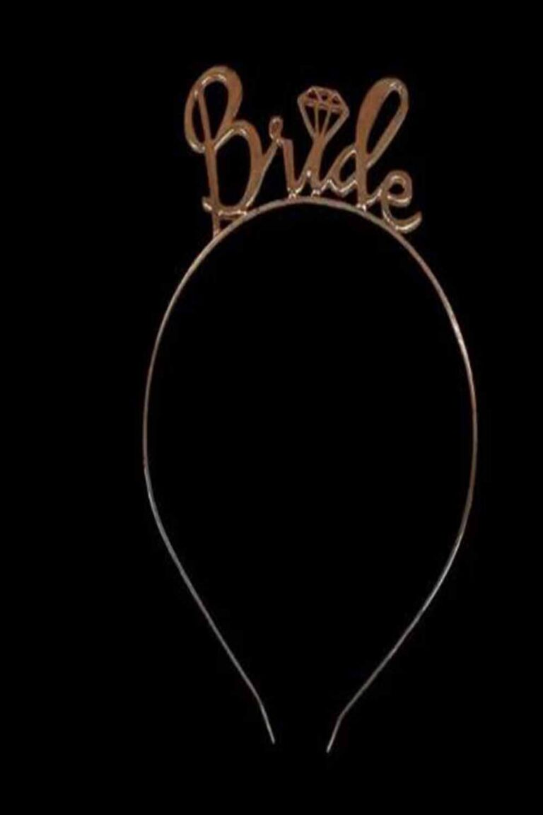 BRİDE YAZILI METAL ROSE TAÇ