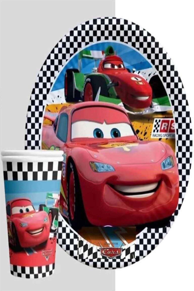 Cars Karakterli Tabak Bardak 8'li