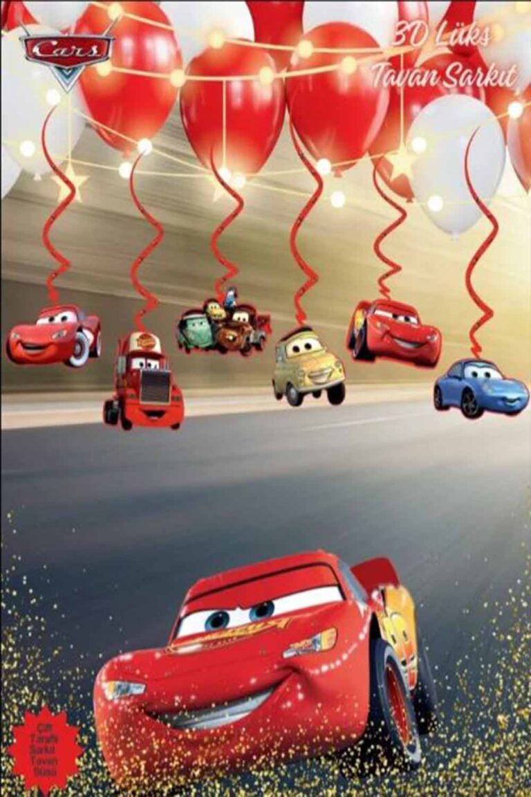 CARS KAREKTERLİ 6’lı LÜKS TAVAN SÜSÜ