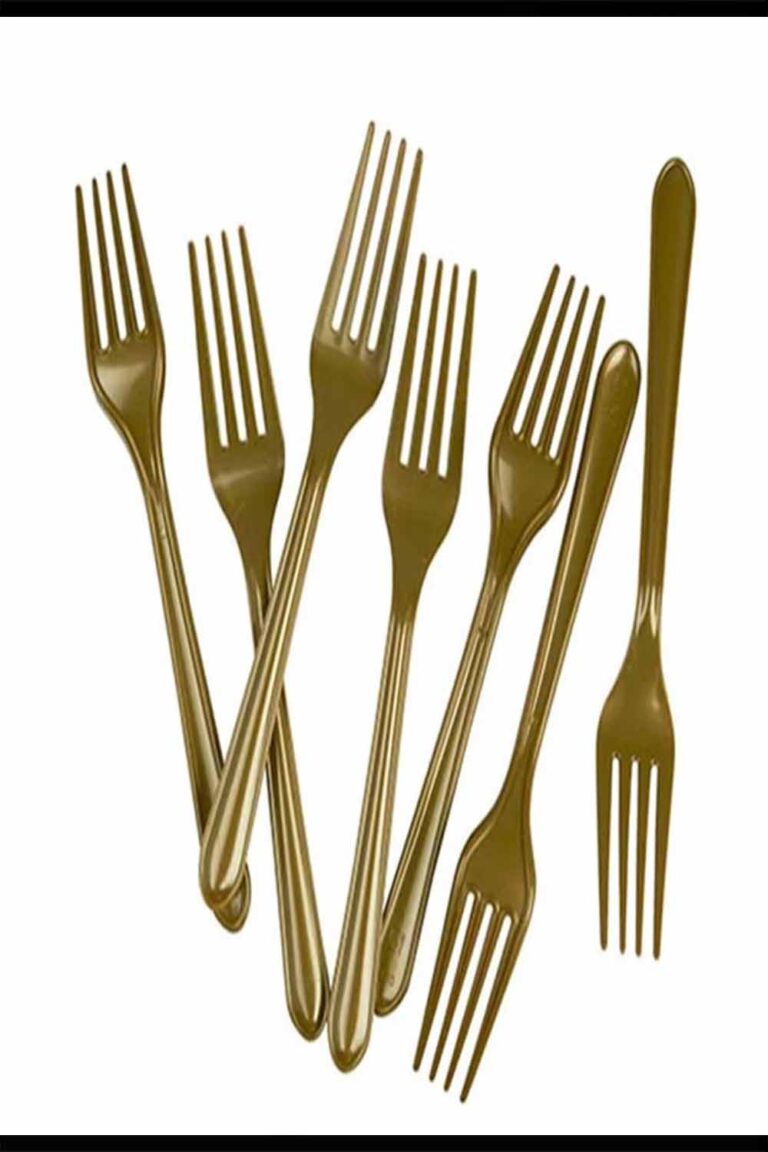 Gold-Gümüş  Plastik Çatal 25 Adet