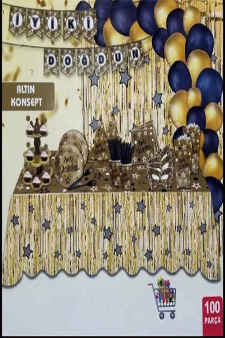 GOLD KONSEPT PARTİ SETİ 100 PARÇA