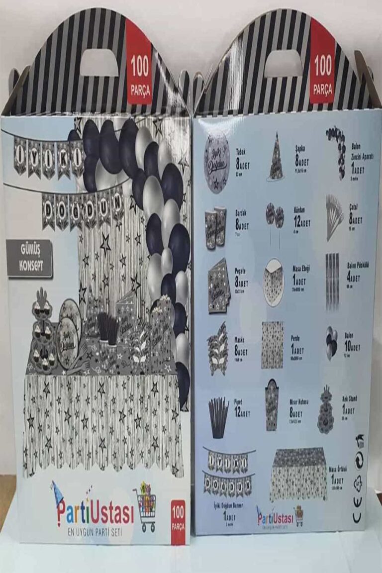 GÜMÜŞ PARTİ SETİ 100 PARÇA