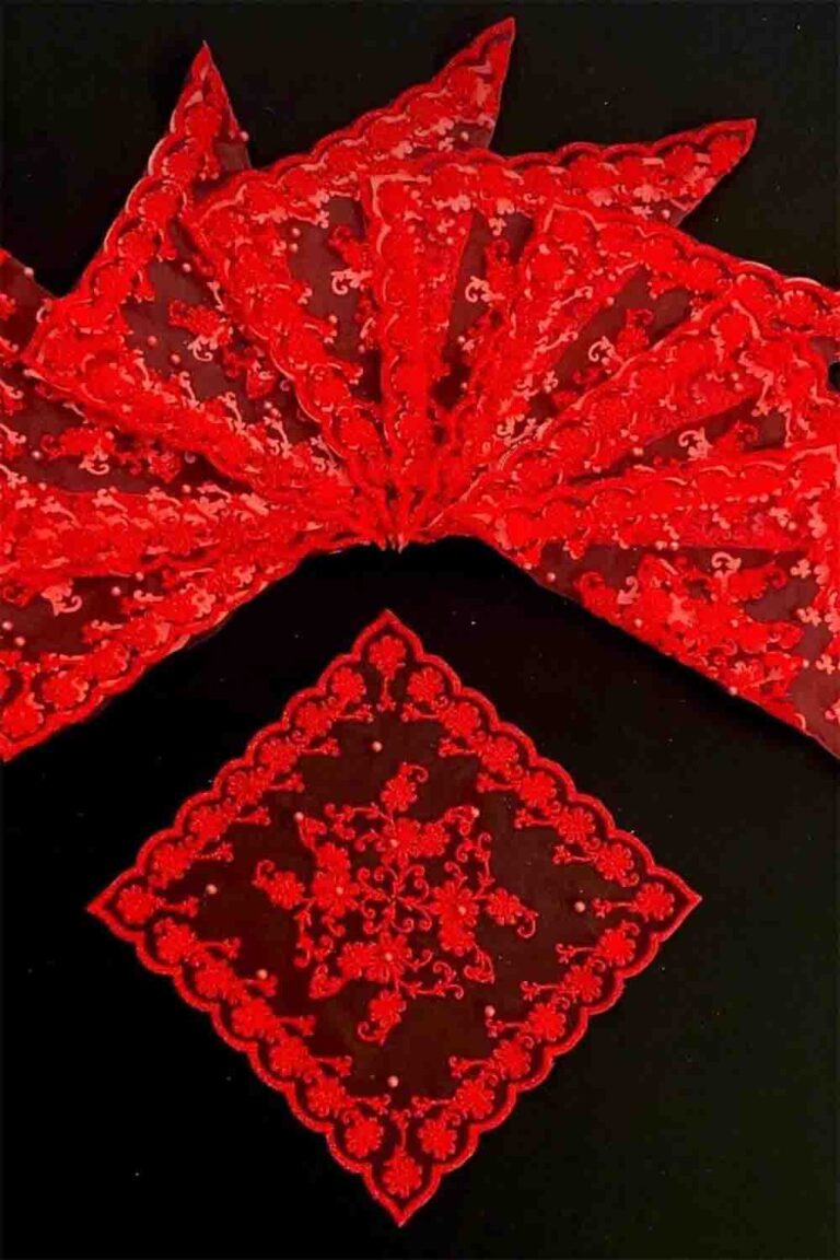 30X30 KADİFE SİMLİ DESENLİ HALAY MENDİLİ 2 RENK