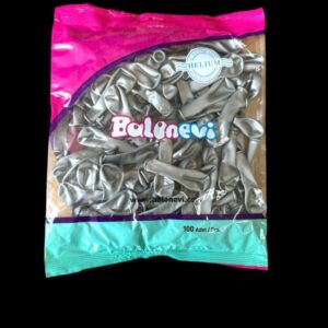 5'' METALİK GÜMÜŞ BALON EVİ 100'LÜ