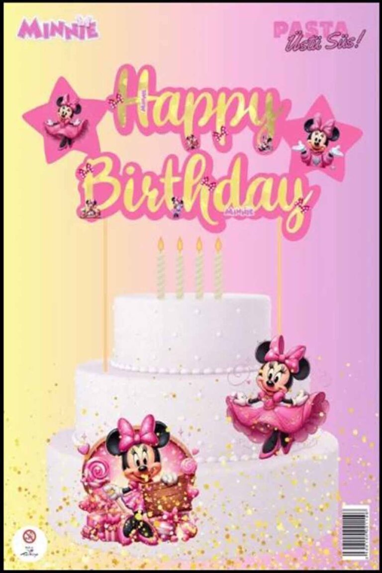 MİCKEY MAUSE HAPPY BİRTHDAY PASTA SÜSÜ