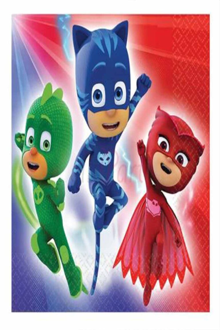 Peçete PJMasks 25 Adet Kağıt Peçete Doğum Günü Parti Süsleme
