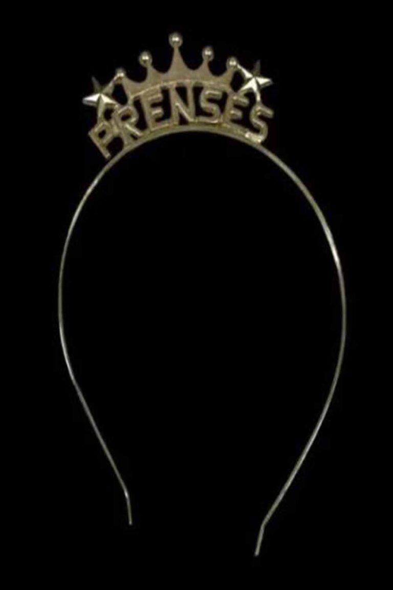PRENSES YAZILI METAL GOLD TAÇ
